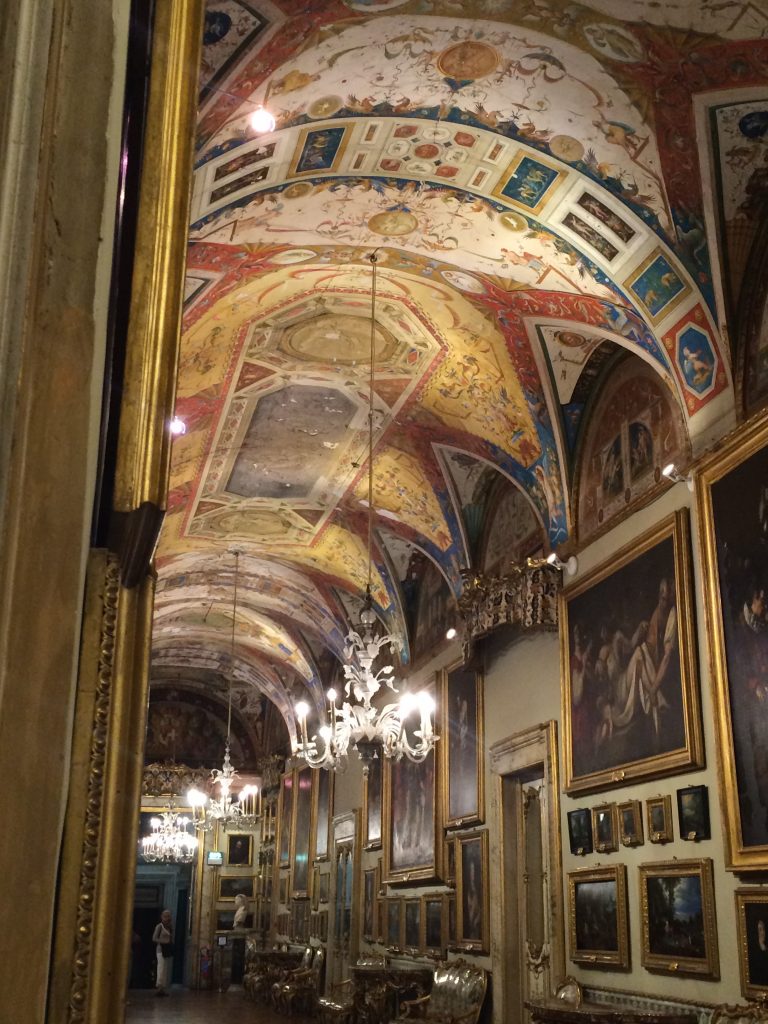 A sumptuous hallway at Palazzo Doria Pamphilj