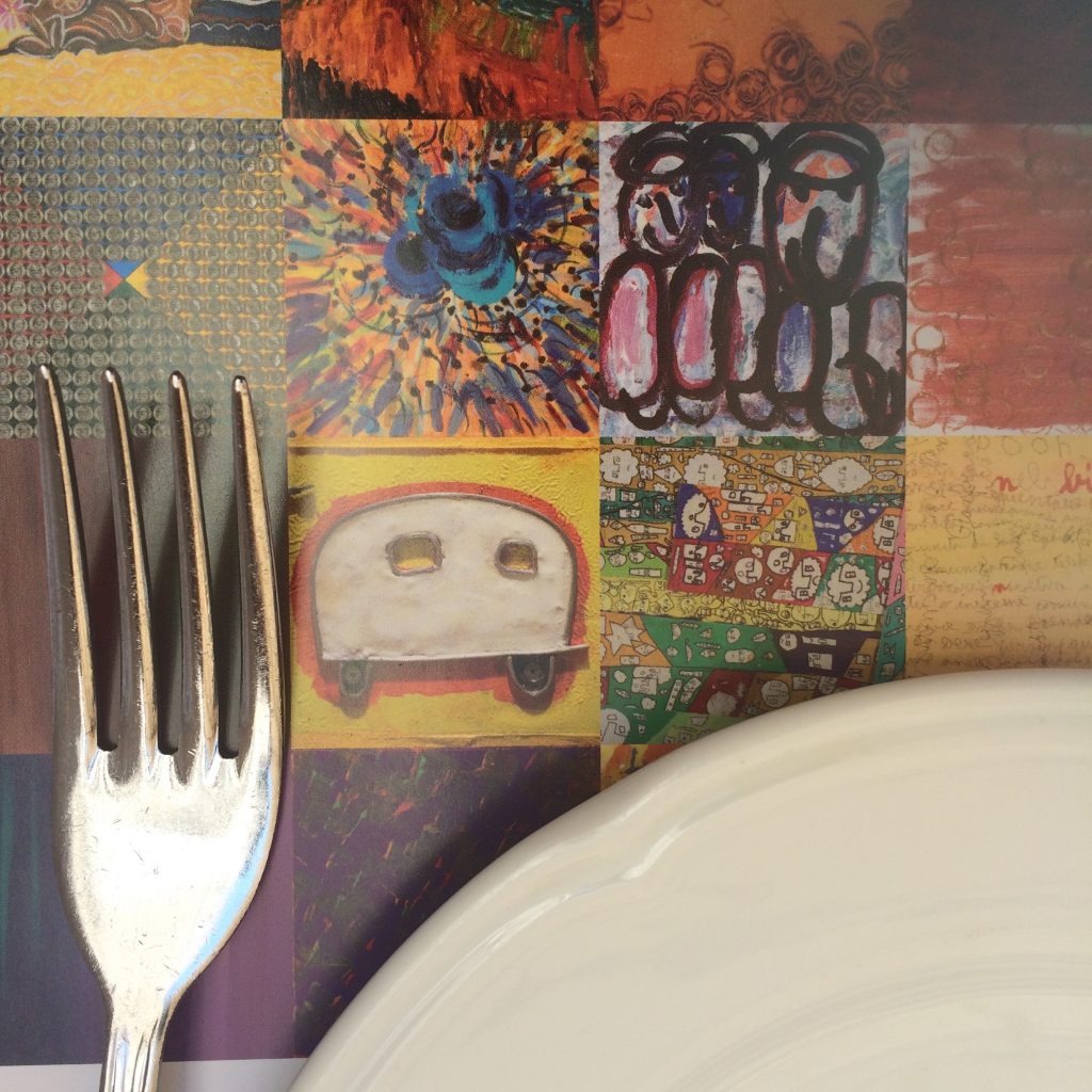 Artwork is also on the menu at Trattoria de Gli Amici.