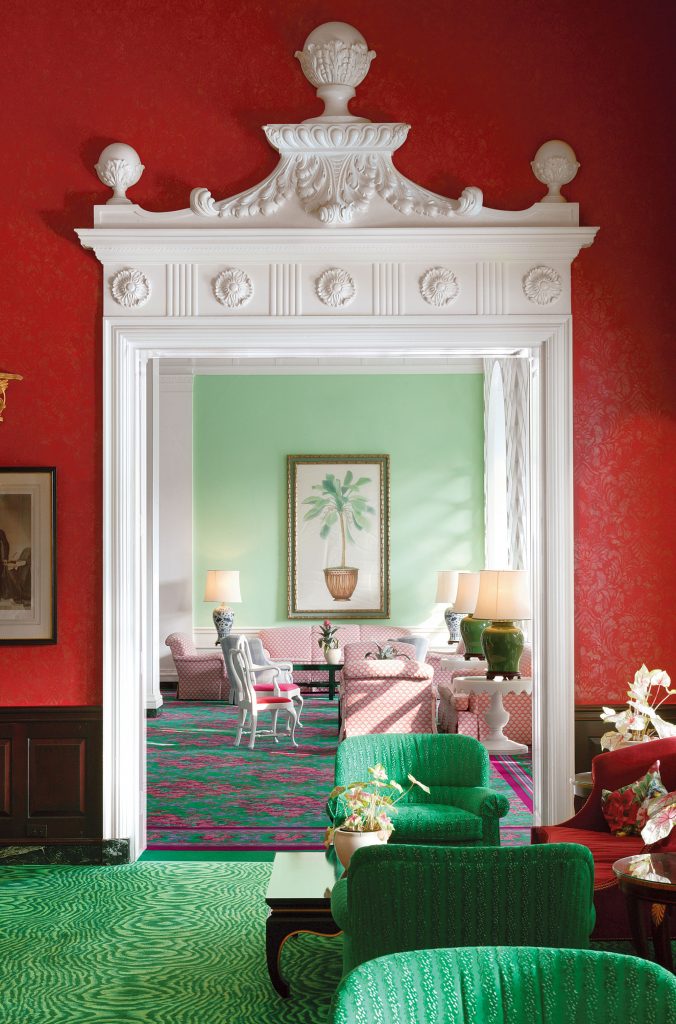 West Virginia's most famous destination: The Greenbrier where Dorothy Draper’s Regency style continues to flourish. As the author recounts, there's more to West Virginia than this iconic lodging.