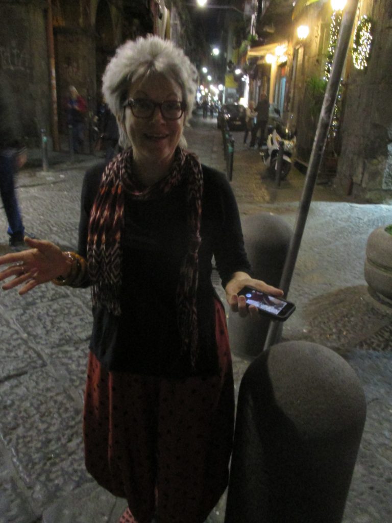 Mary Margaret Hansen 'sees' Spaccanapoli for first time, 2013.