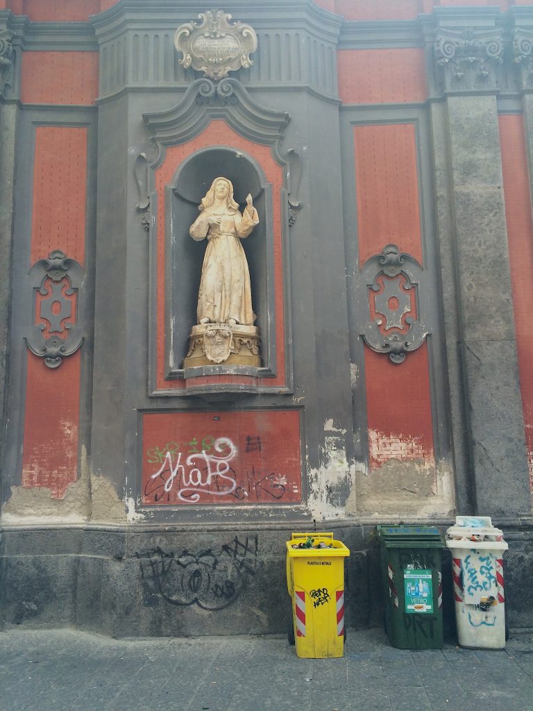 Church facade on Spaccanapoli.