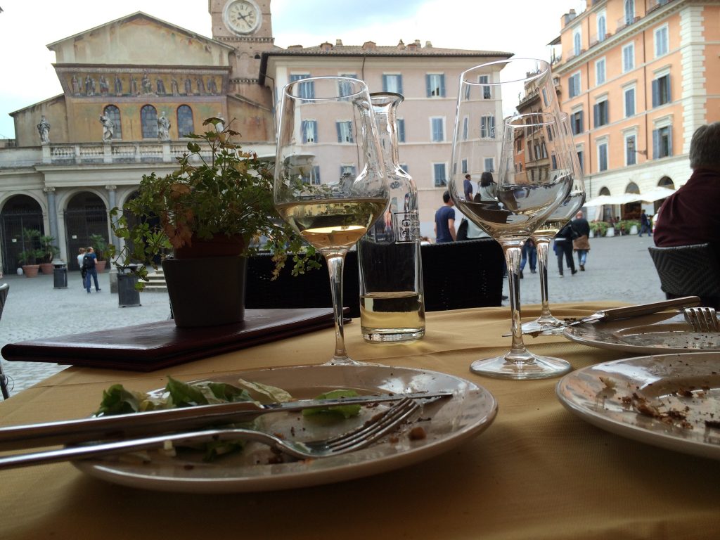 Lunch near Santa Maria in Trastavere