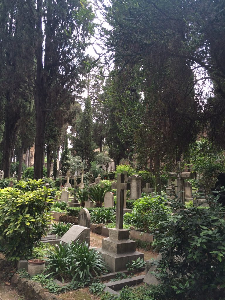 The Non-Catholic Cemetery in Rome is the final resting place for many fabled personages, including two of the world's greatest poets.
