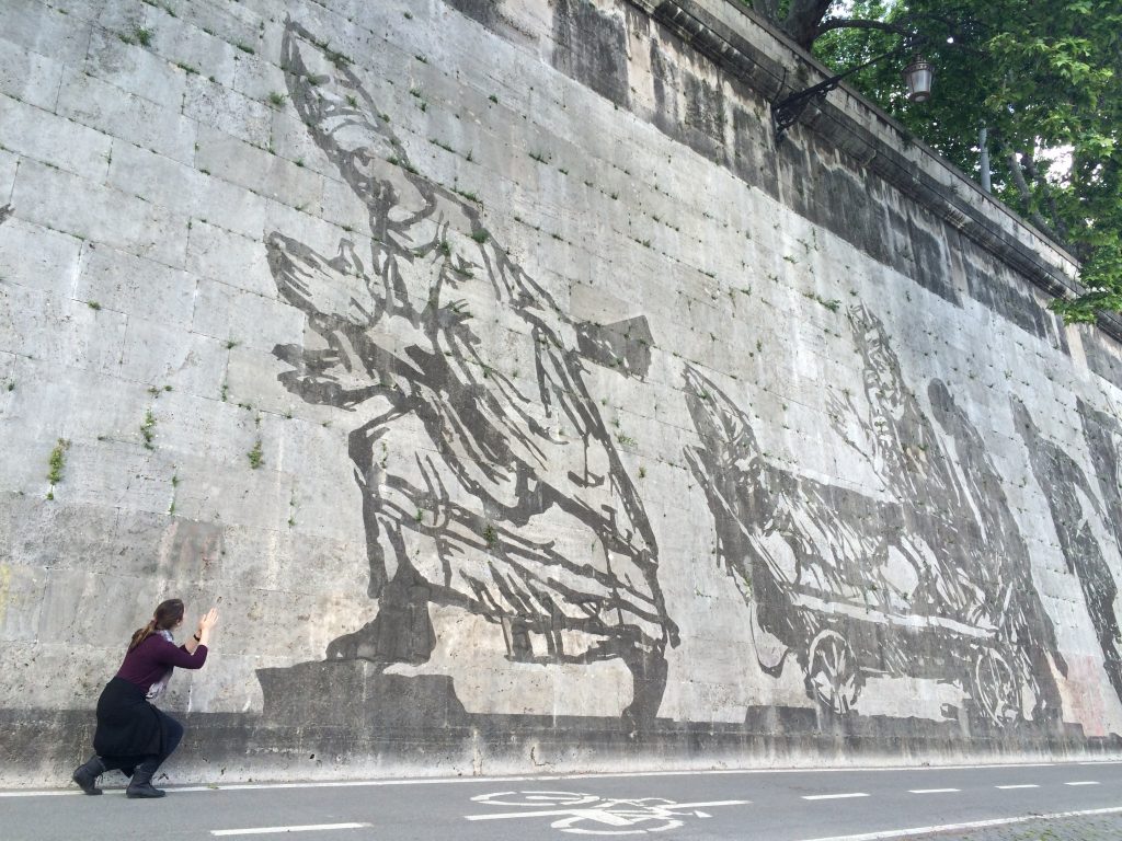 Arianne as supplicant with William Kentridge's epic "Triumphs and Laments"