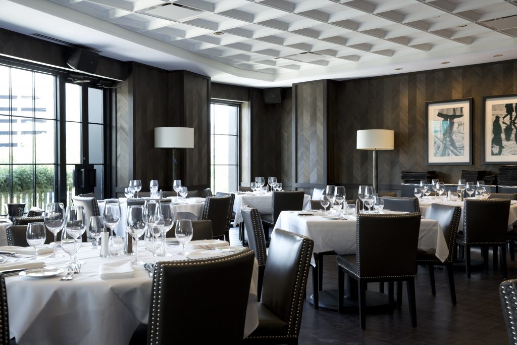 Steak 48's interiors showcase a light, airy feel. (Photo by Jenny Antill Clifton) 