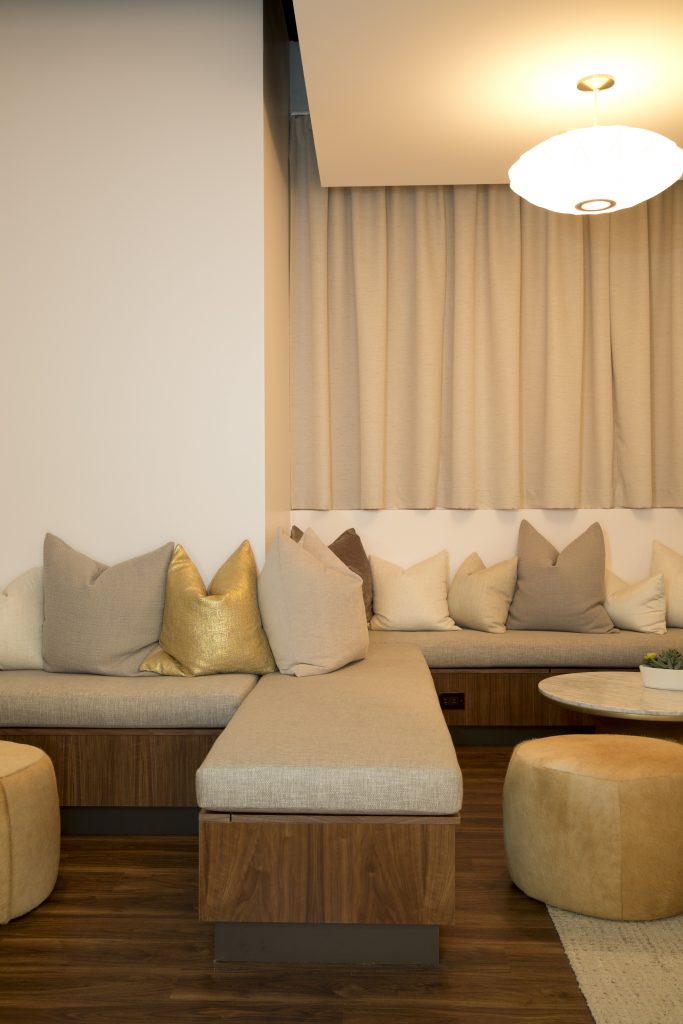 Unwind in the relaxation lounge before your treatment. 