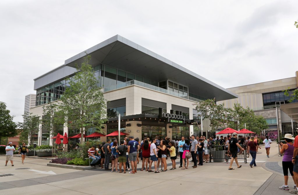 A sprawling line at Hopdoddy is the norm. 
