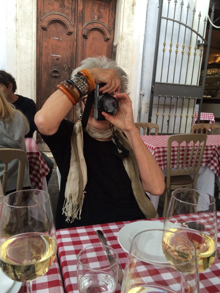 Artist Mary Margaret Hansen with her trusty camera