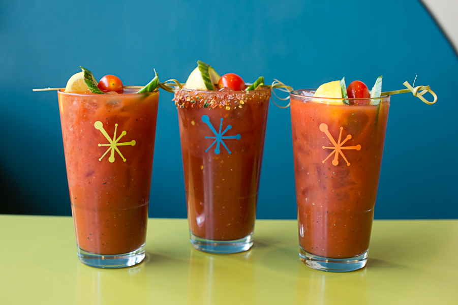 A bevy of Bloody Mary's awaits. (Photo by Ashley Davis Photography)
