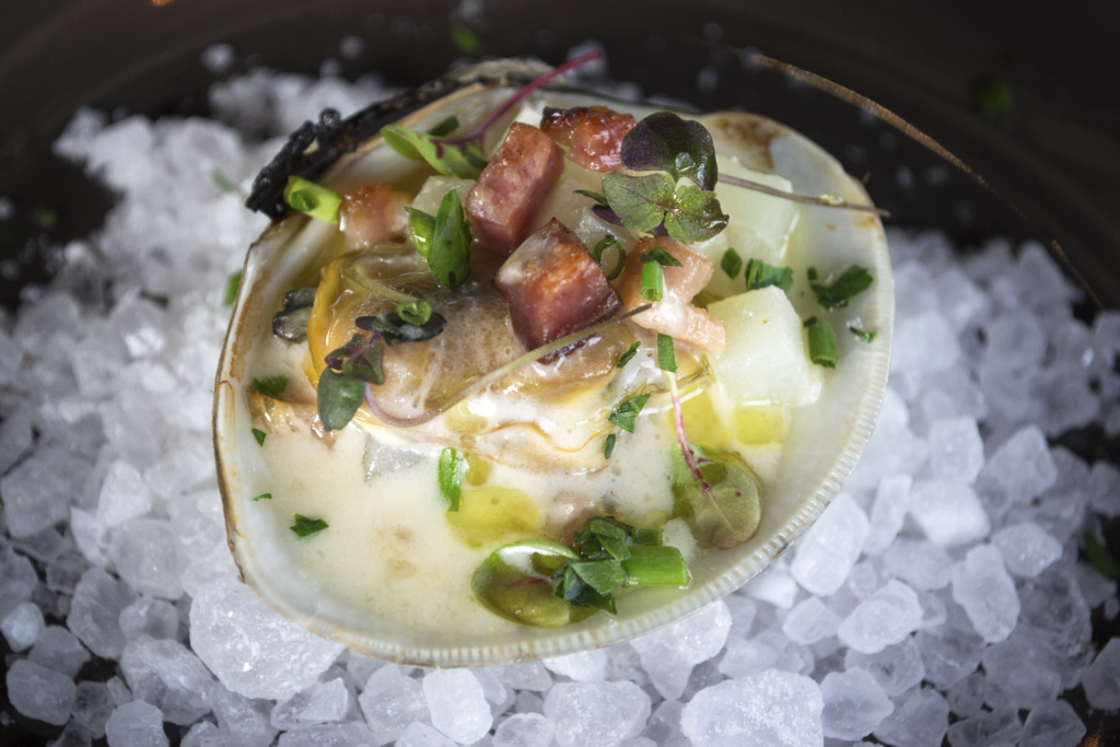 Technique, flavor, beauty: It's all there in this clam creation. (Photo courtesy SaltAir Seafood Kitchen)