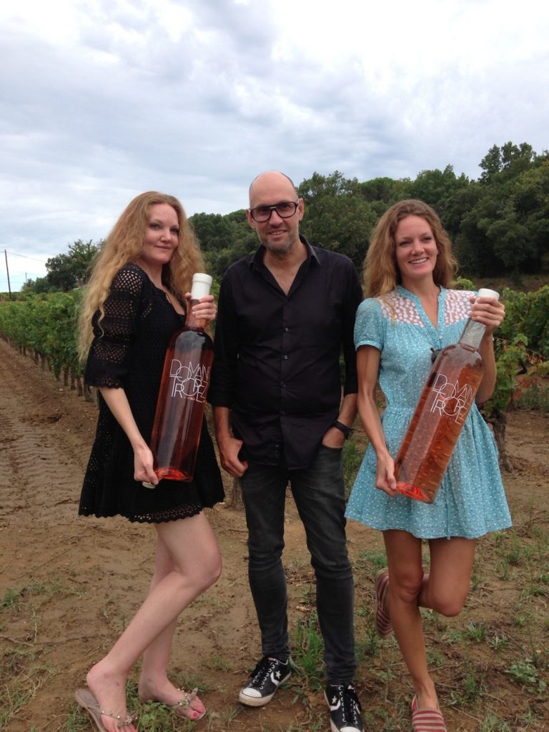 Steffi (left) with friends at the Domaine Tropez