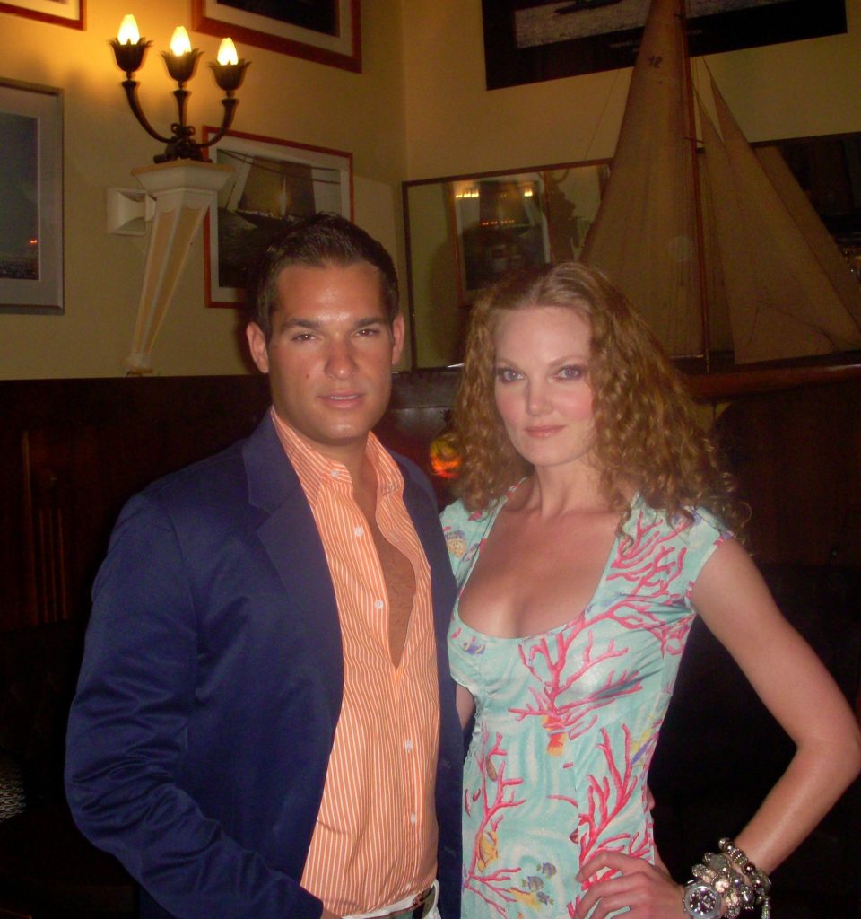 Steffi (right) at the Bar du Sube with a friend