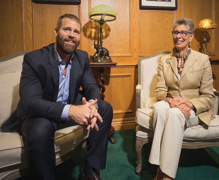 New partners: Tenenbaum's Kevin Black sits with Past Era's Marion Glober.