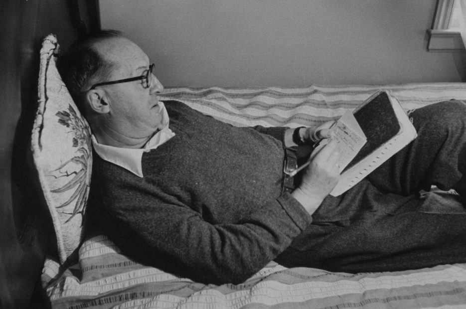 Vladimir Nabokov and his notebook. (Photo by Carl Mydans//Time Life Pictures/Getty Images)