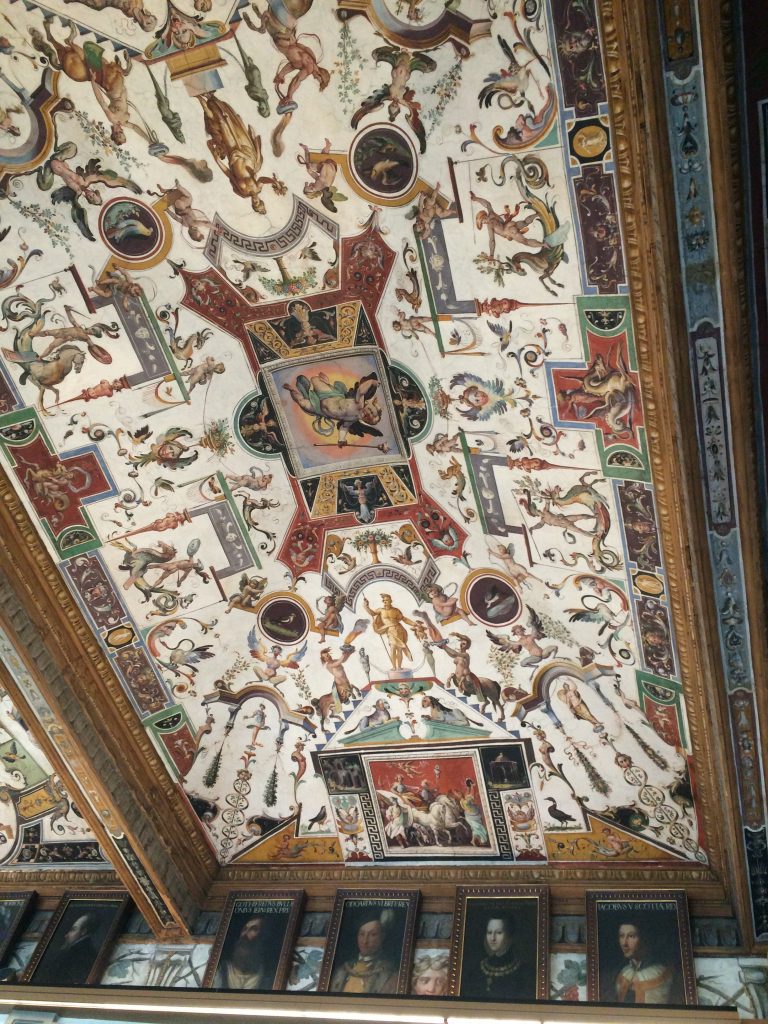 One bay of 46 painted ceilings in the Uffizi's East Wing.