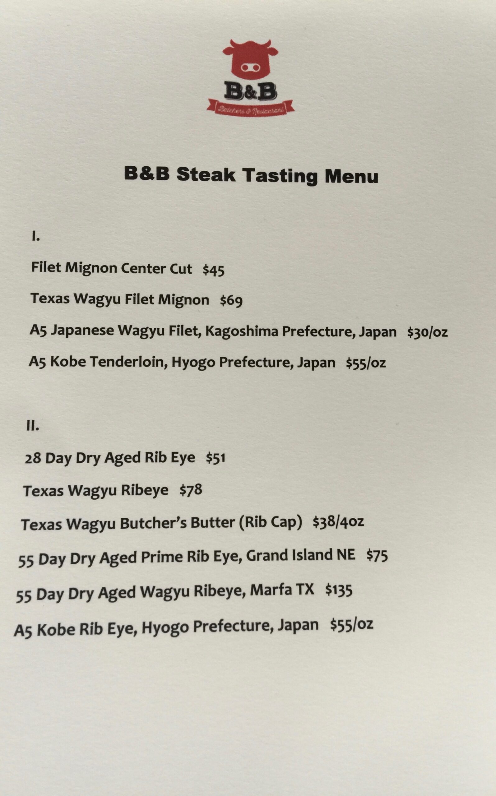 This menu is a discriminating carnivore's ticket to paradise.