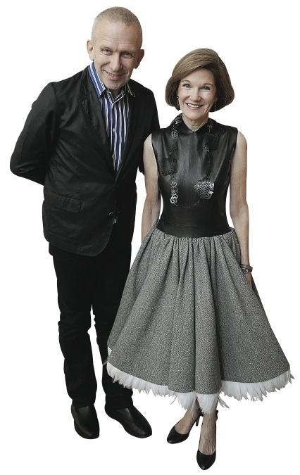 Jean Paul Gaultier (here with Deedie Rose) had an exhibition at the Dallas Museum of Art in 2012.