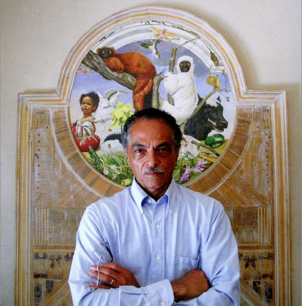 Texas Lifetime Achievement Artist honoree Kermit Oliver, the only American designer of silk scarves for the house of Hermès, is among the talents championed by Dr. Wardlaw. (Photo Khristopher Oliver)