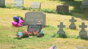 Warhol's graveside August 6, 2016