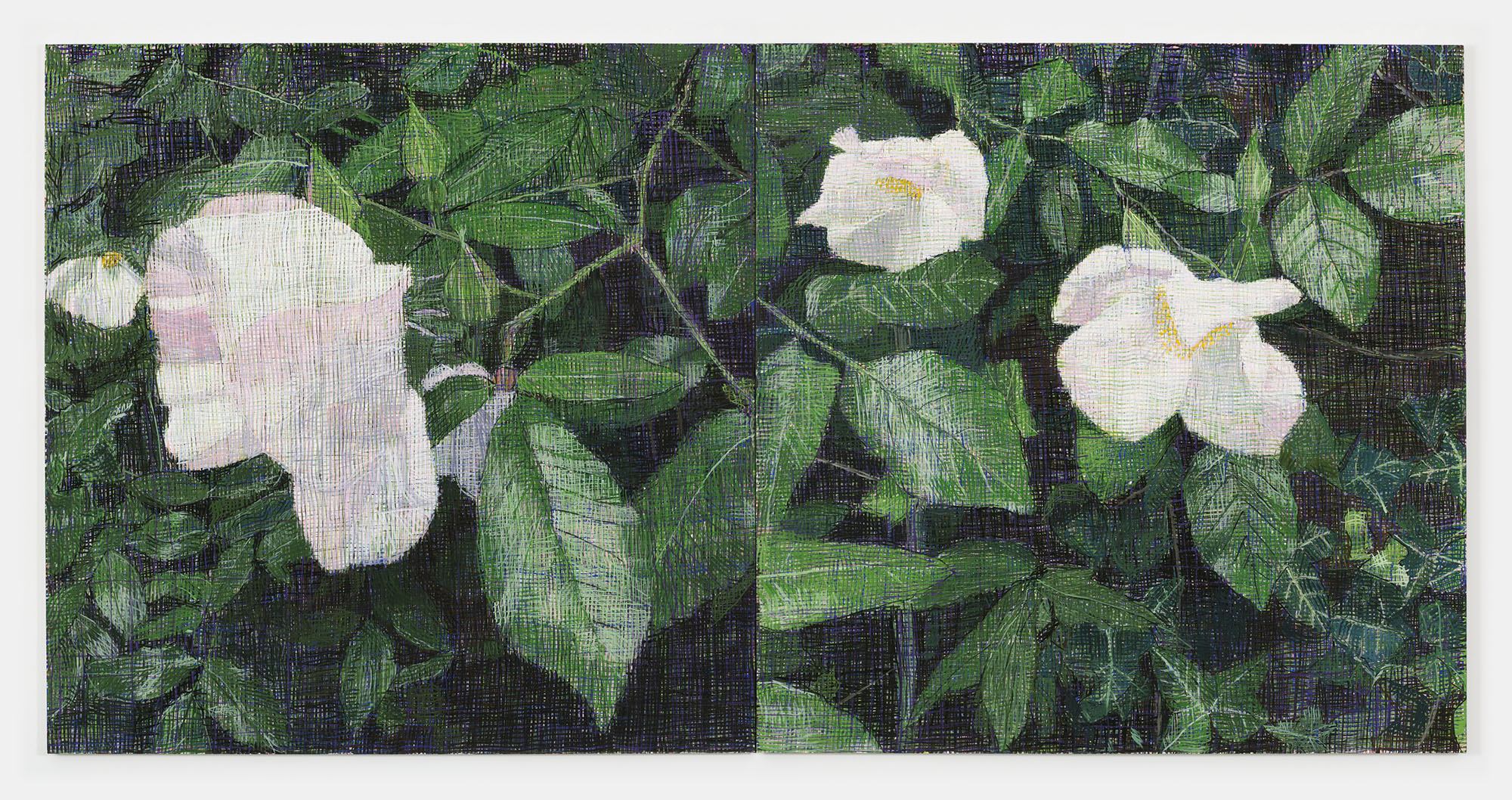 Jennifer Bartlett's "Rose," 2010-2011, at Hiram Butler Gallery