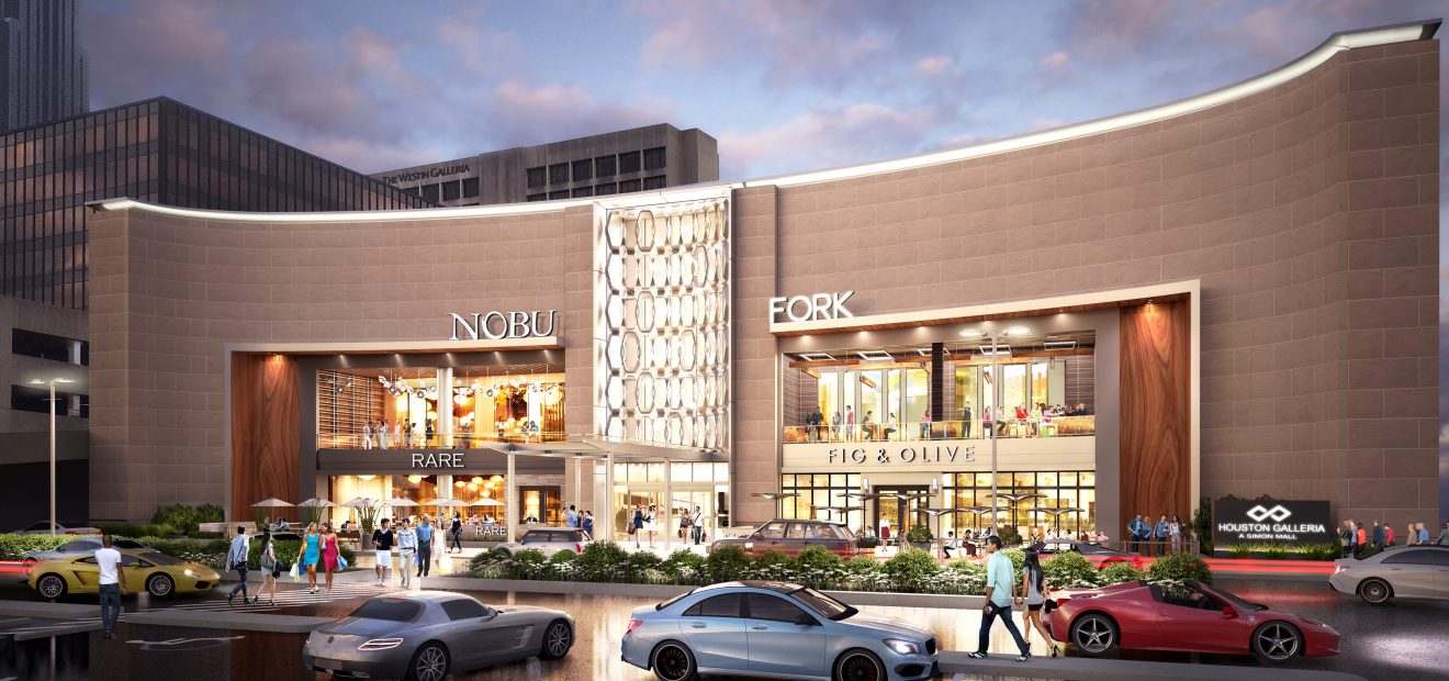 Six new retailers will join Nobu and Fig & Olive in the former Saks space.