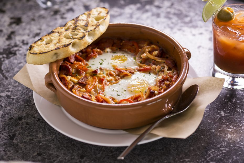 Shakshuka, or shakshouka? Either way, it tastes great.