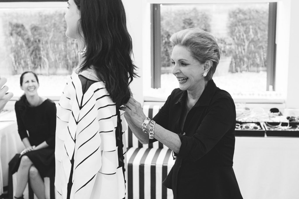 Carolina Herrera conducts fittings for her Spring 2016 collection.