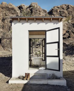 Austin-based hotelier Liz Lambert’s modernist bath house.