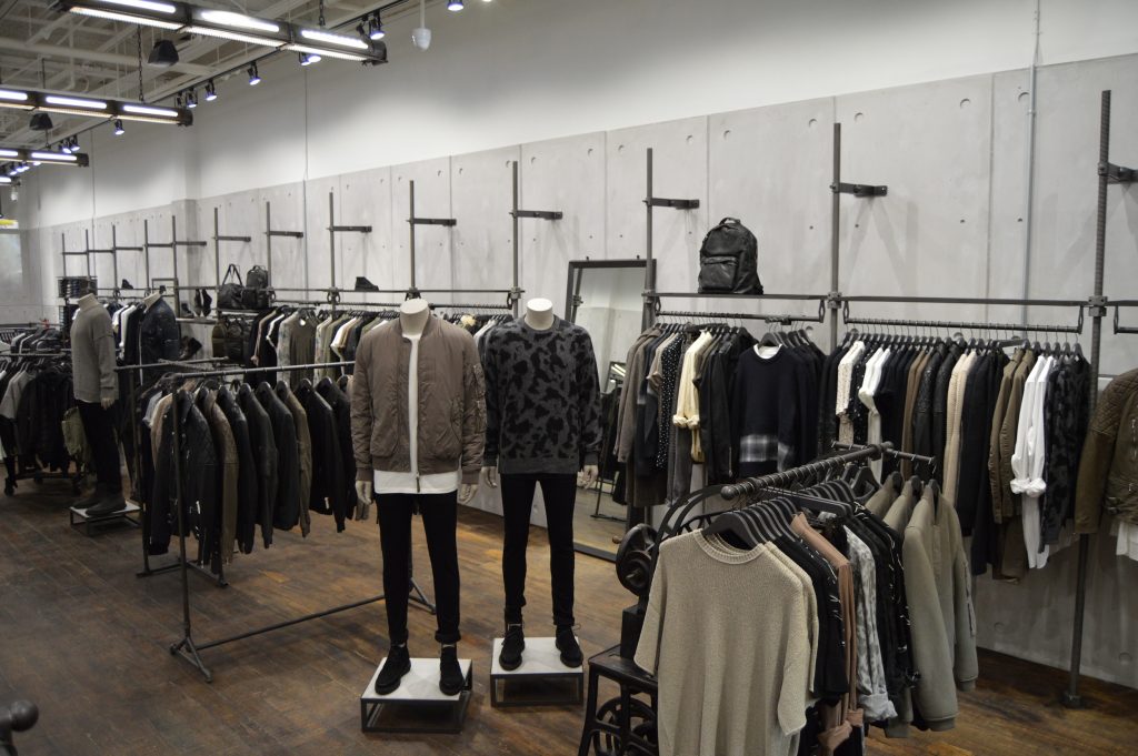 AllSaints stocks menswear and womenswear, plus bags and accessories.