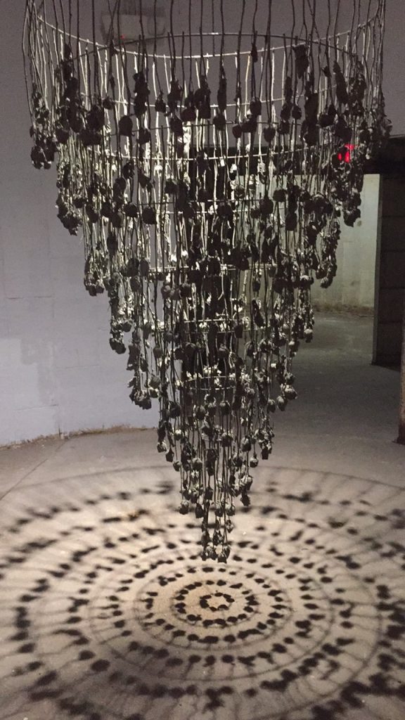 Concrete chandelier anyone? Joe Mancuso's "Chandelier," 2016, in among the highlights of the sculpture exhibition at the Silos. (Courtesy the artist and Barbara Davis Gallery) 