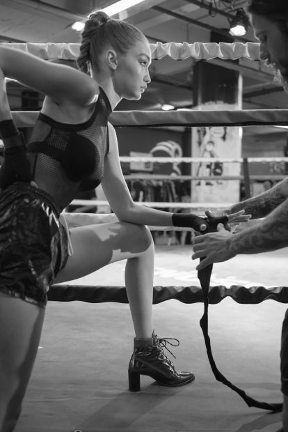Gigi rocks her namesake bootie.