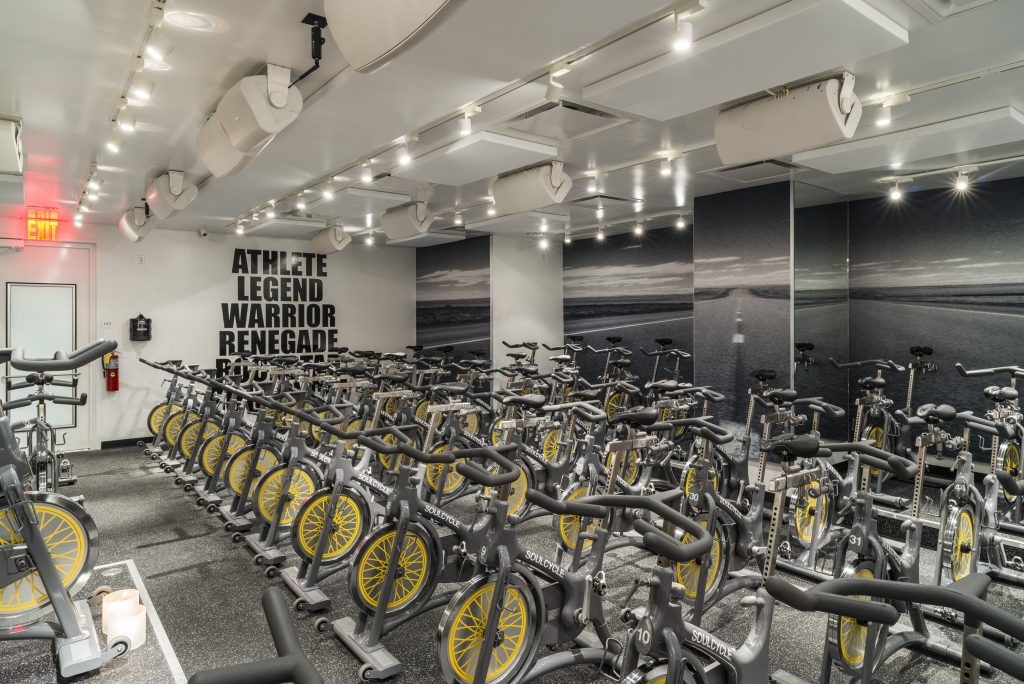 A SoulCycle studio, similar to the Uptown Dallas location