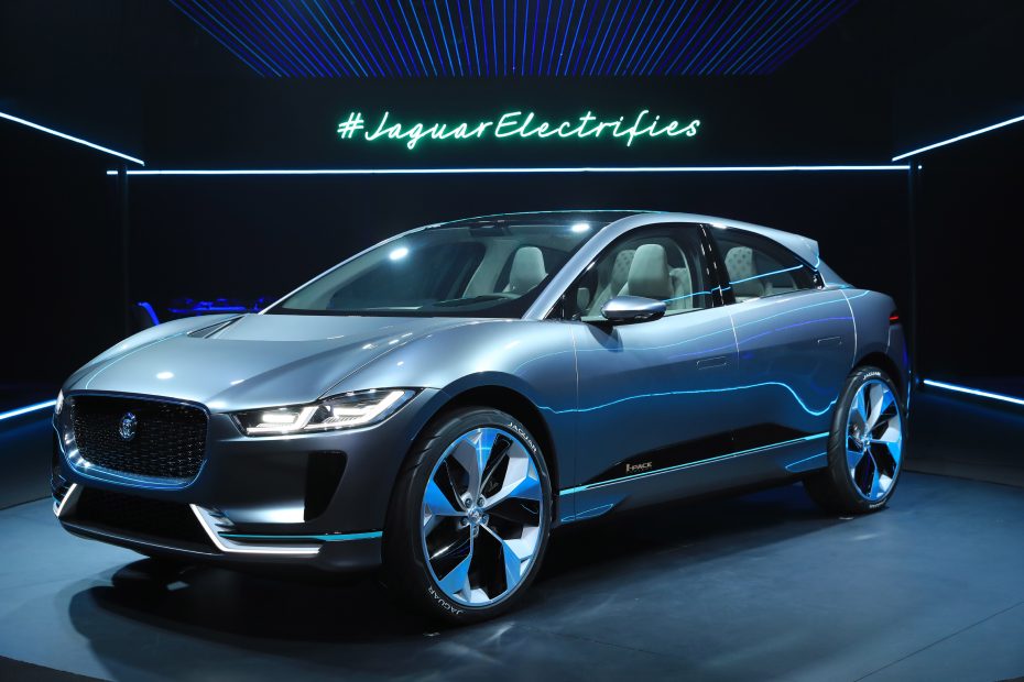 Jaguar electrifies with its second SUV and its first electric vehicle — the I-Pace EV Crossover Concept.