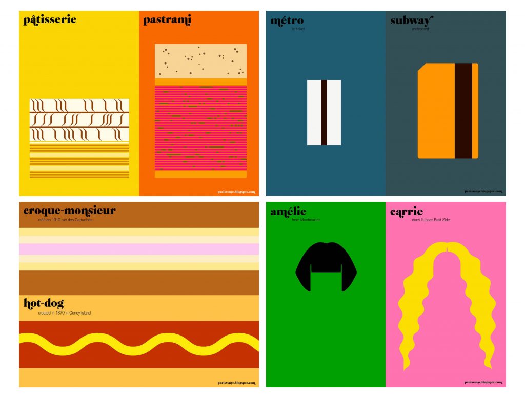 Paris and New York face off with this whimsical post card box set courtesy artist Vanham Muratyan. 