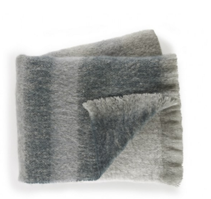 Movie watching requires cozy items. Keep warm and toasty in this delicious Durban Mohair throw. $260, <a href="https://www.peacockalley.com/home-accessories/throws/durban-mohair-throw.html">Peacock Alley</a>.