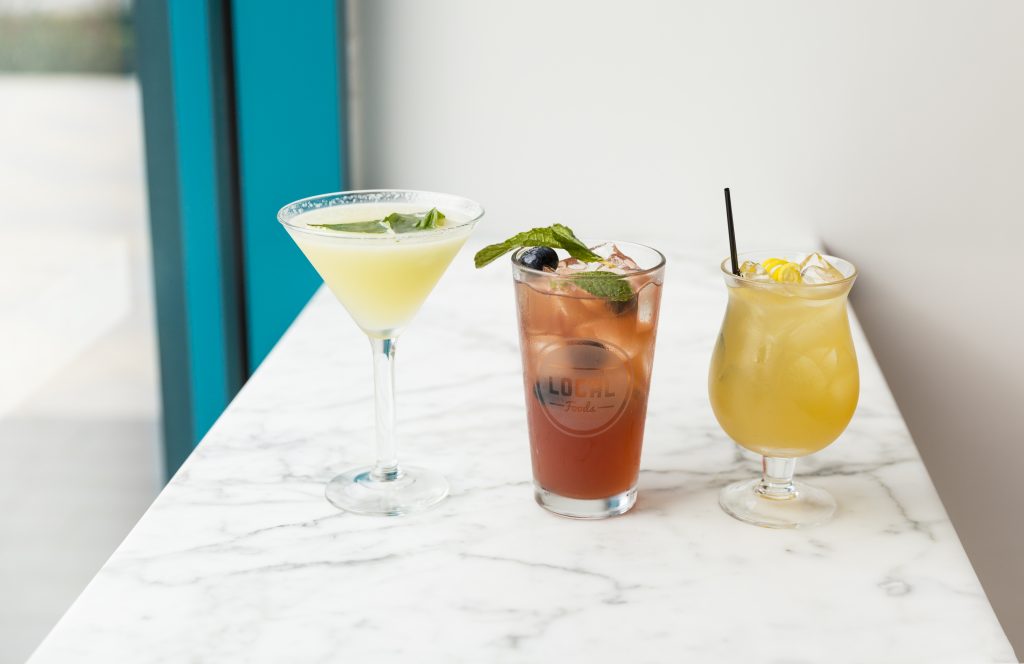 Unwind with cocktails such as the lemon basil gimlet; the Bluebonnet; and the Kaiser Soze.
