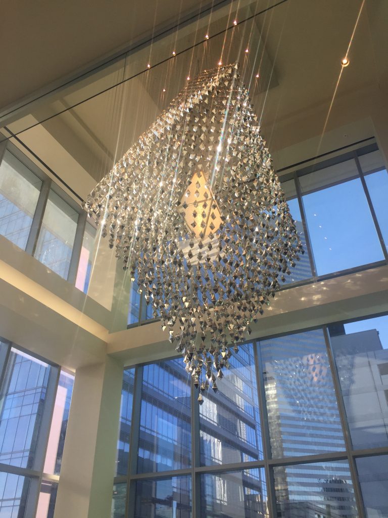 Marriott Marquis Houston went all out in its chandelier game. (Photo by Chris Baldwin.)
