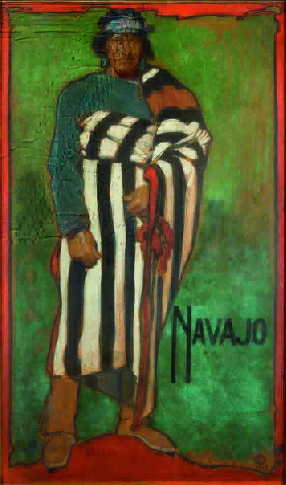 One of the Gerald Cassidy paintings in La Fonda hotel. (Photo courtesy Plaza at La Fonda.)
