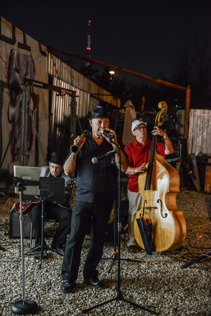 Louisiana-style music at Page Goss' art opening