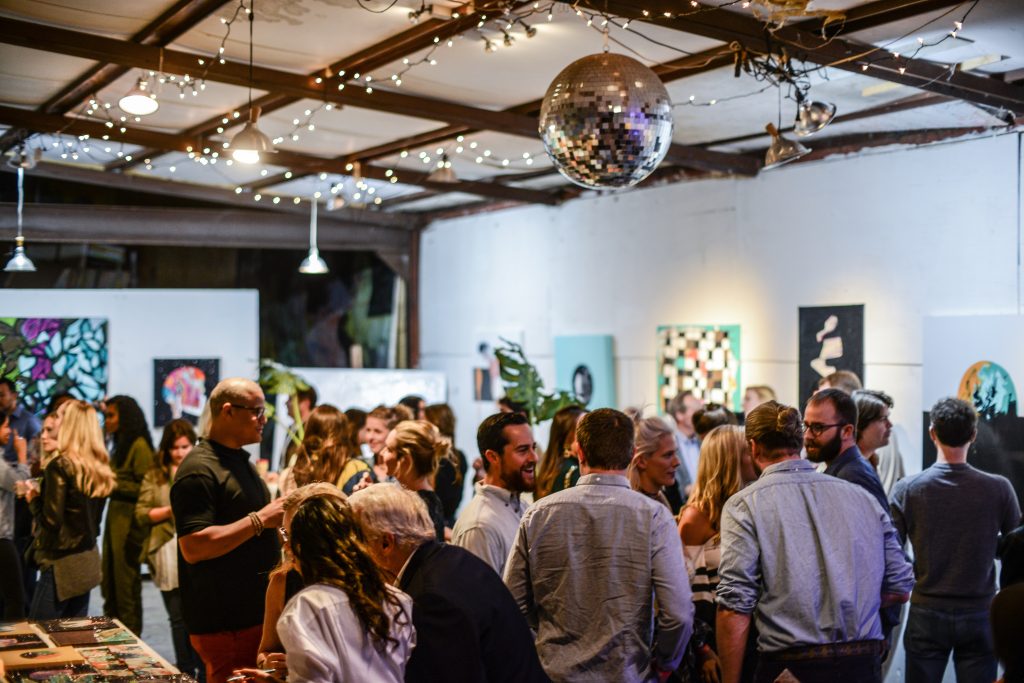 Page Goss' art opening at Ash Studios in Dallas