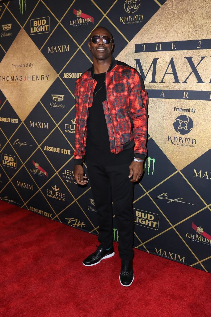 HOUSTON, TX - FEBRUARY 05:  Former NFL player Terrell Owens arrives at the Maxim Super Bowl Party on February 5, 2017 in Houston, Texas.  (Photo by John Parra/Getty Images for Maxim)