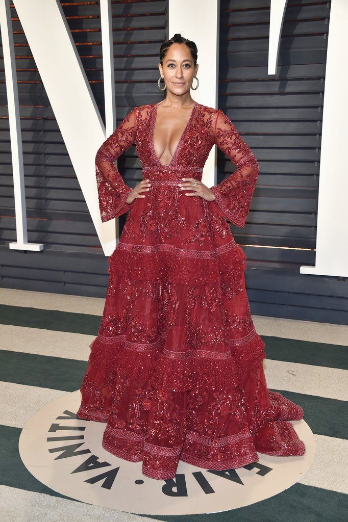 Tracee Ellis Ross in Zuhair Murad at Vanity Fair Oscar Party 