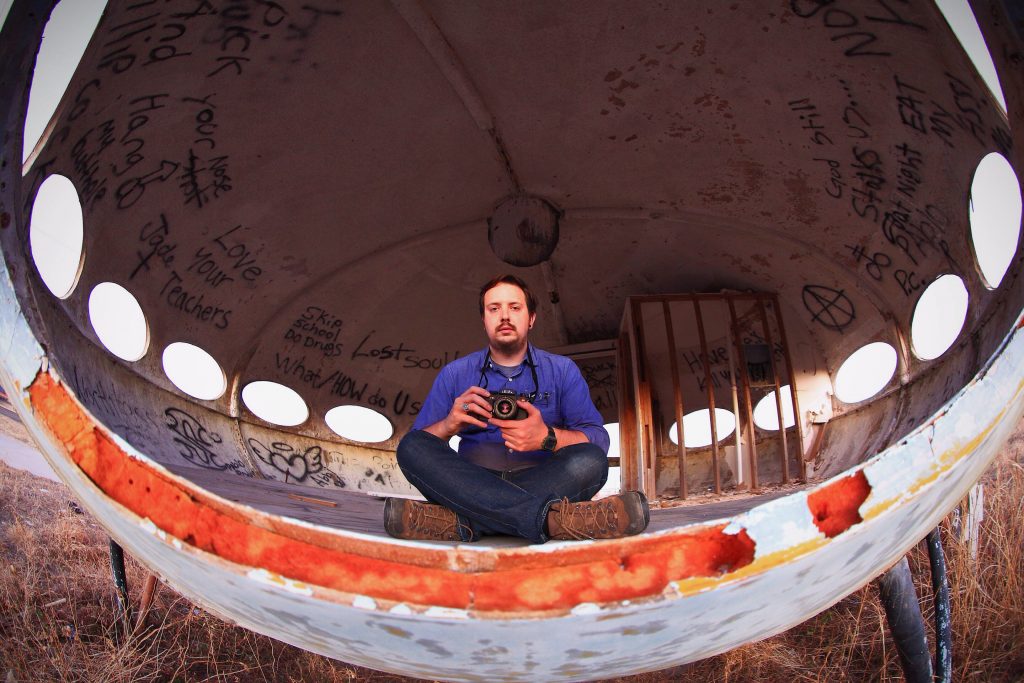 Daniel exploring a UFO in New Mexico