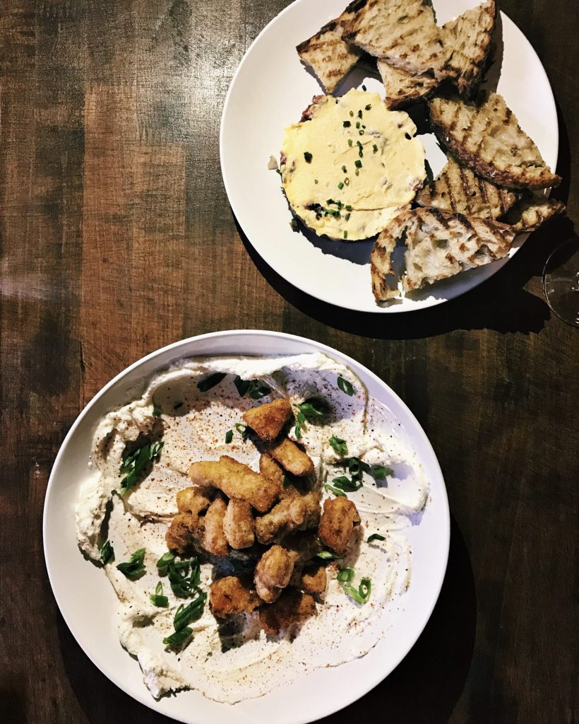 Start your meal with the beer battered sweet tots and steak tartare at Nobie's. 