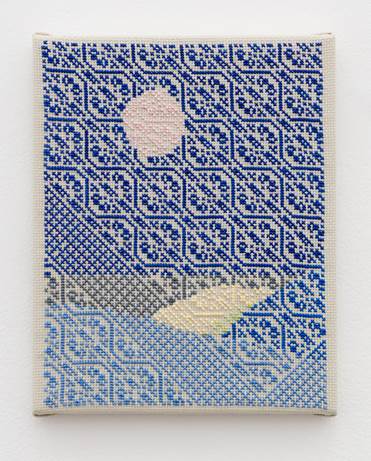 Jordan Nassar's "Blue Horizontal," 2016, at Anat Ebgi (Courtesy the artist and Anat Ebgi Gallery, L.A.) 