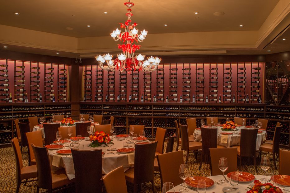 The wine room at Tony's is stocked. And all the Vallone restaurants are in on the discounts. (Tony's/Nick de la Torre)