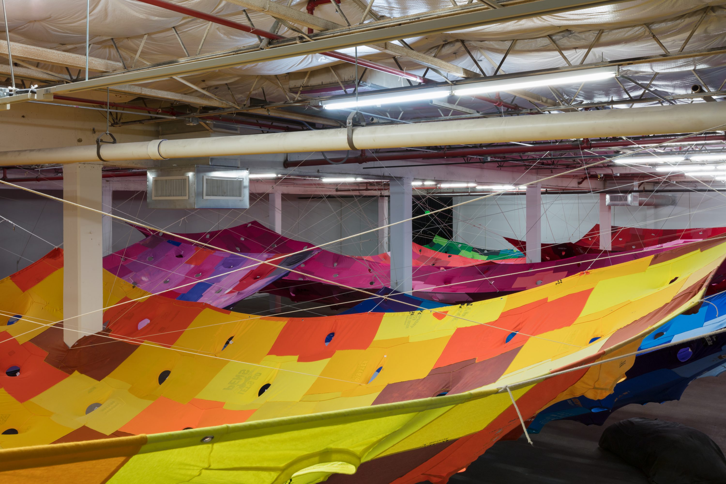 Pia Camil’s "Divisor Pirata" in the exhibition “Bara, Bara, Bara” at Dallas Contemporary (Photo by Kevin Todora)