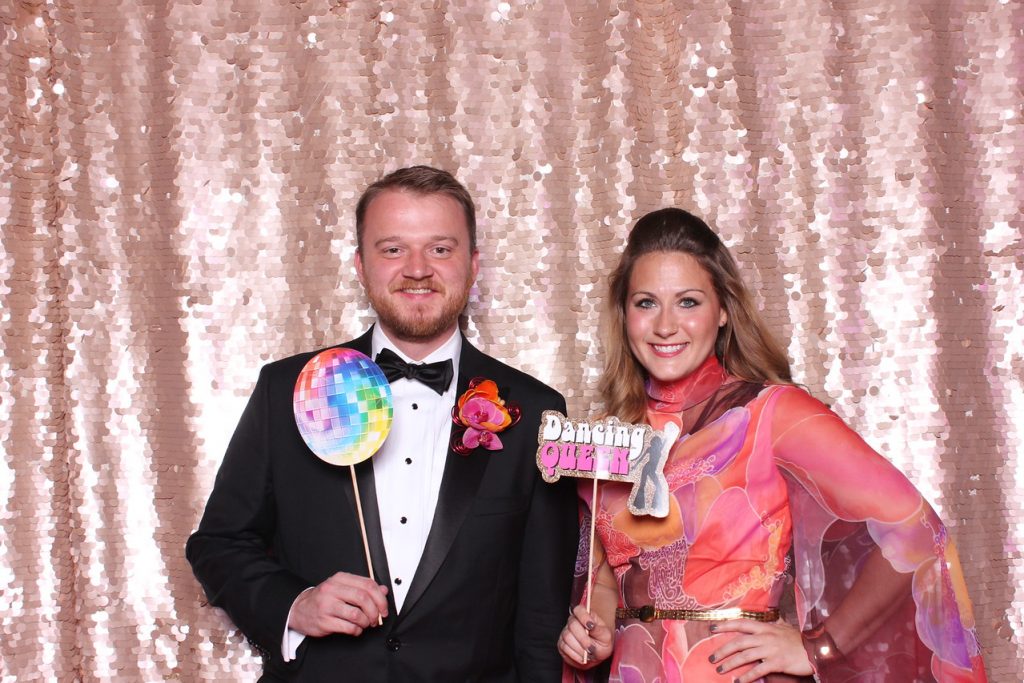 The author Tommy Napier with Mary Margaret George at Alley Theatre Ball, 2017. (Photo Ham & Cheese Photobooth)