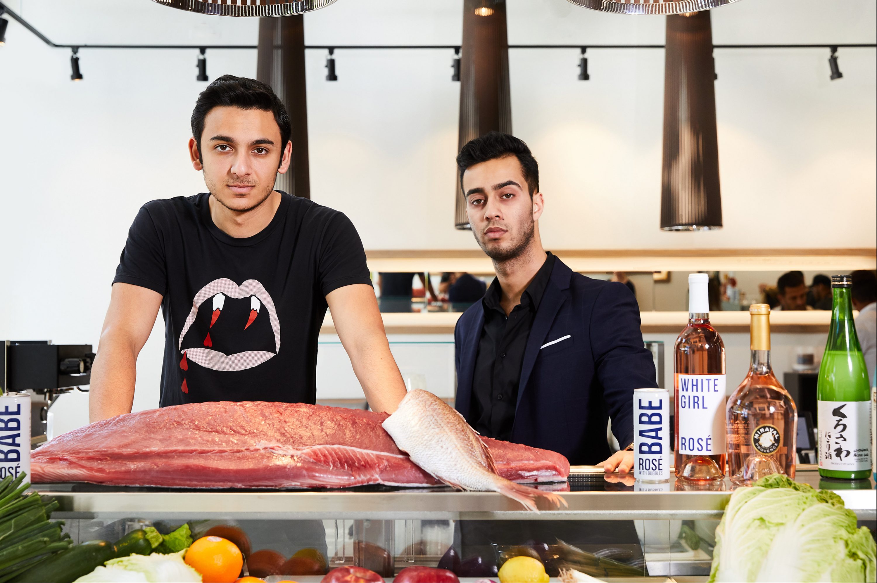 Brandon Cohanim, Francois Reihani at Pok The Raw Bar in West Village