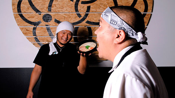 Ramen Tatsu-ya's Tatsu Aikawa and Takuya “Tako” Matsumoto (Photo by Carrie Chau) 